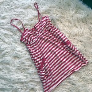 Hem Striped Terry Cloth Dress